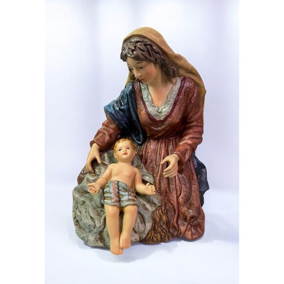 Vintage Grandeur Noel Nativity Set Replacement Piece O’Well Figurine Mary & Baby - Picture 1 of 16